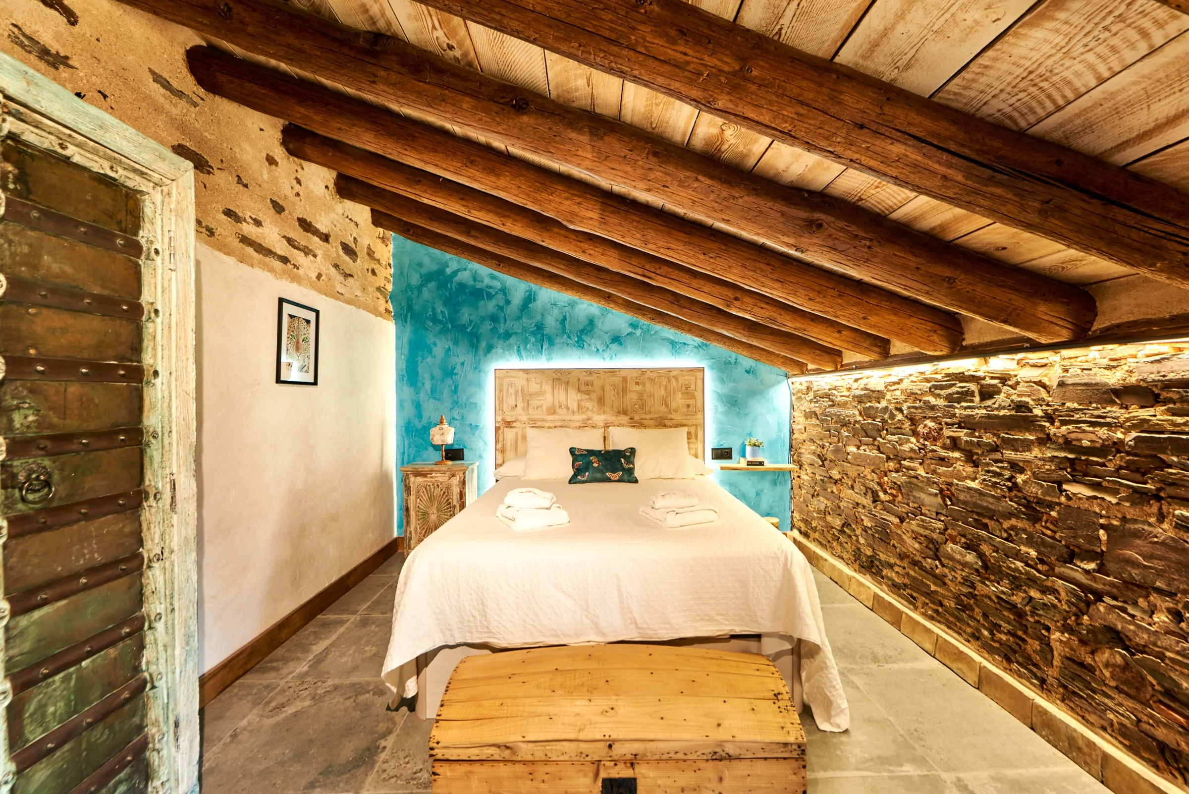 Dormitorio en turquesa